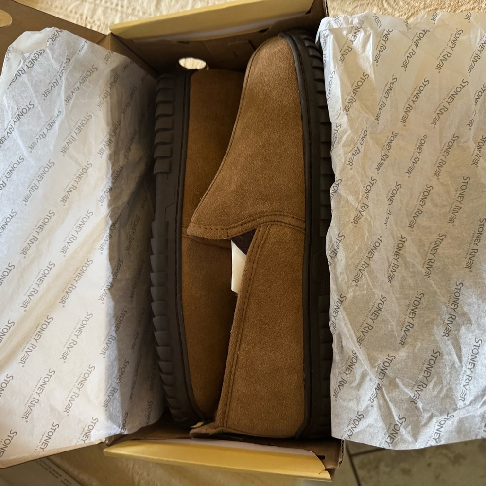Stoney River Men's David Slippers - Tan Size 14 - Picture 7 of 8